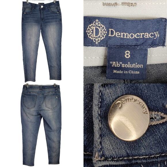 Democracy AB Technology Jeans Women's Size 8 Skinny Mid Rise Stretch - Picture 1 of 10